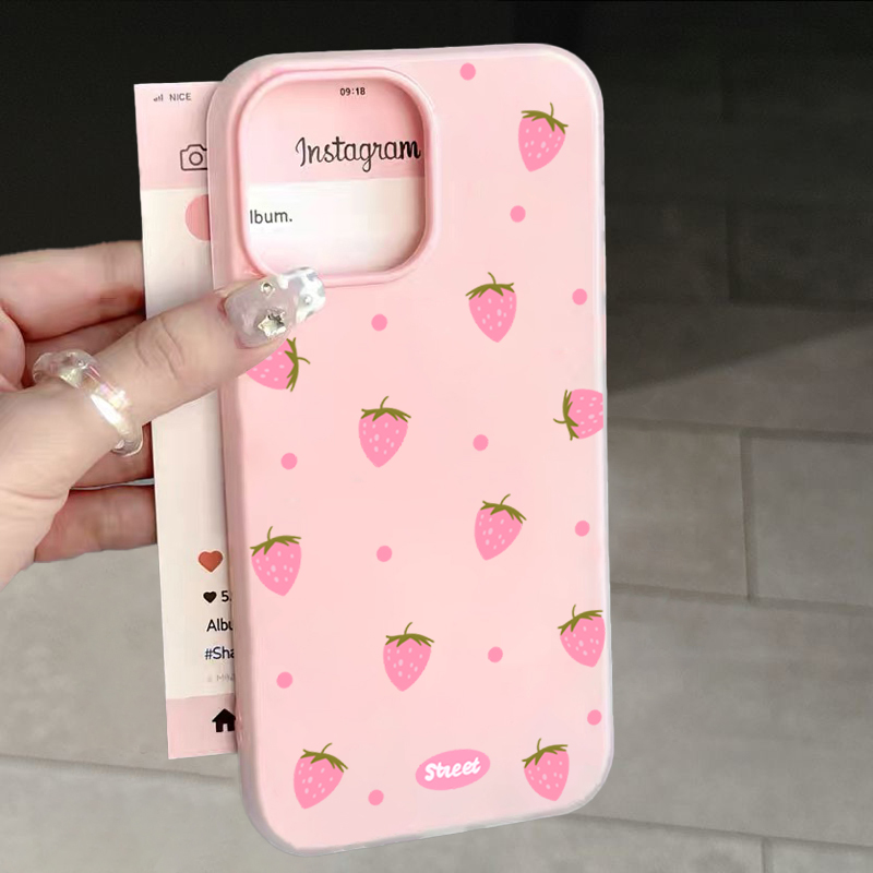 Strawberry Huller - Sweet Pink Strawberry Pattern Phone Case