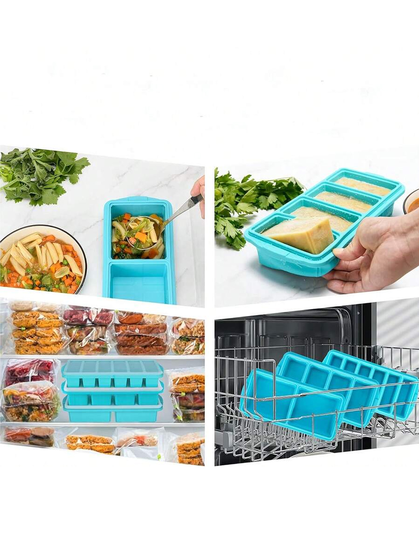 1 Silicone Ice Tray with Lid - - огляд і ціна Meal Prep Frozen