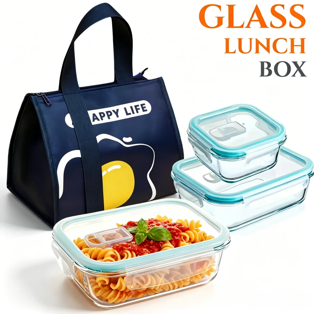 BPA-Free Glass Lunch Box Recta - огляд і ціна Meal Prep Burrito