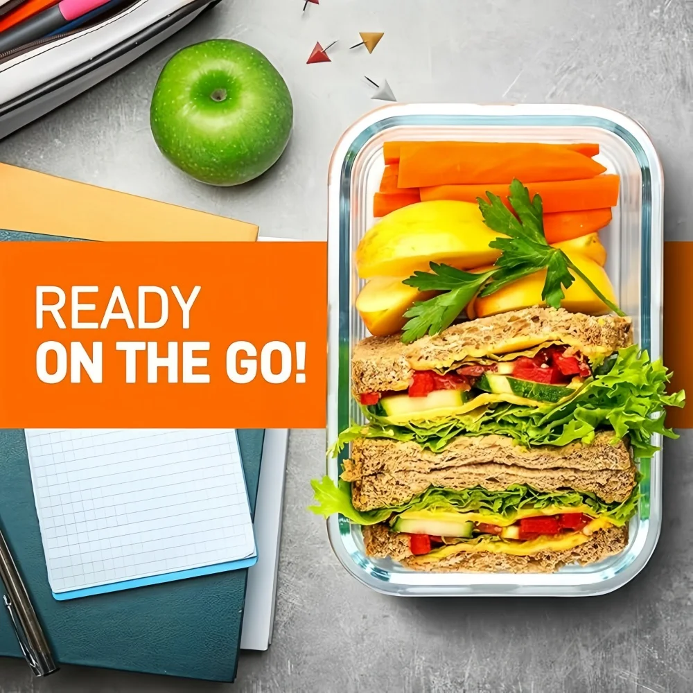 BPA-Free Glass Lunch Box Recta - огляд і ціна Meal Prep Burrito