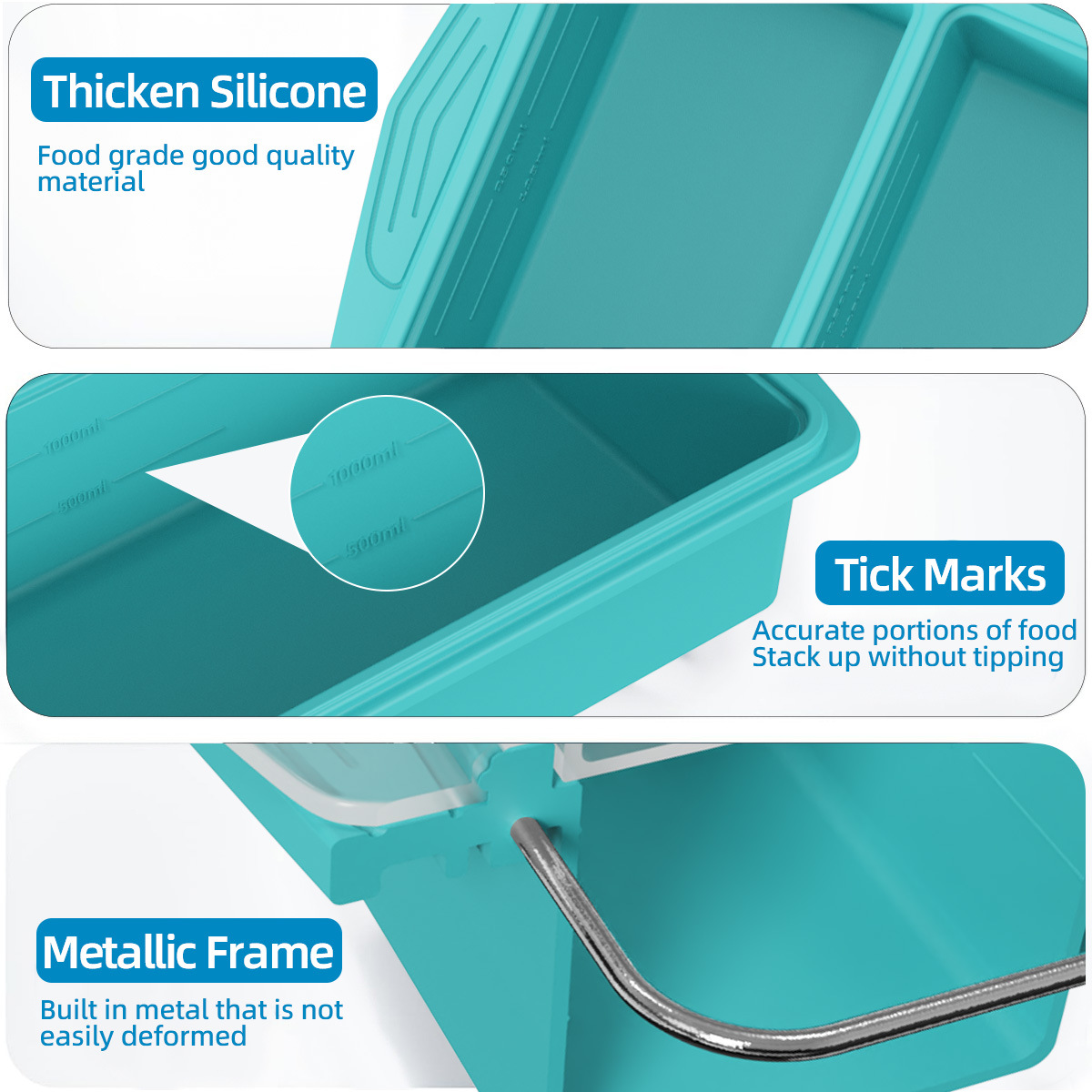 Silicone Freezer Trays with Li - огляд і ціна Meal Prep Frozen