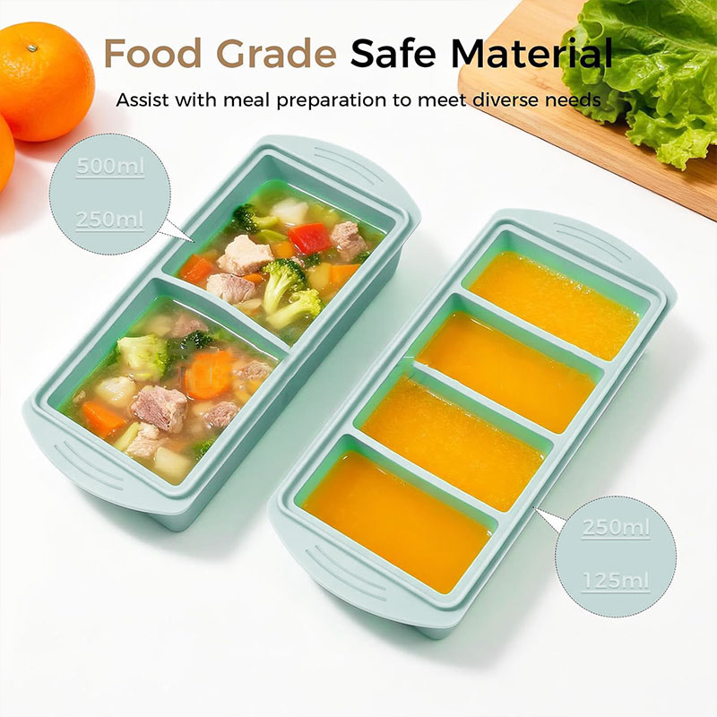 Silicone Freezer Tray With Lid - огляд і ціна Meal Prep Frozen