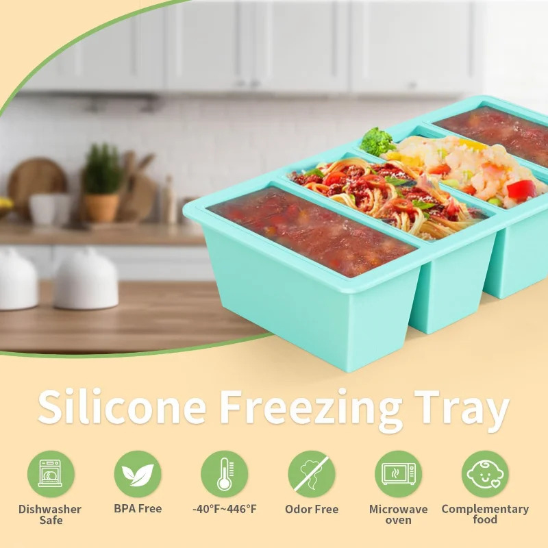4-grid Large Strip Silicone Ic - огляд і ціна Meal Prep Frozen
