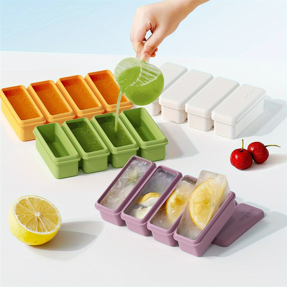 4 Grids Silicone Ice Cubes Tra - огляд і ціна Meal Prep Frozen