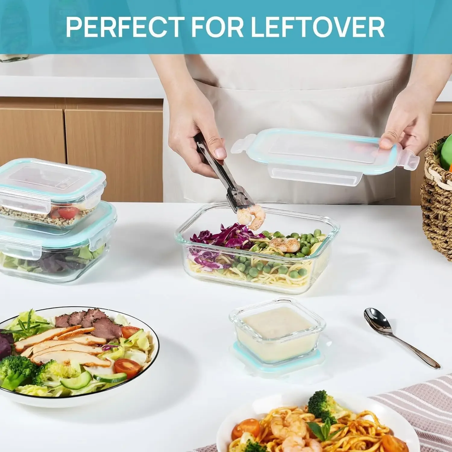 Glass Lunch Bento Box for Adul - огляд і ціна Meal Prep Burrito